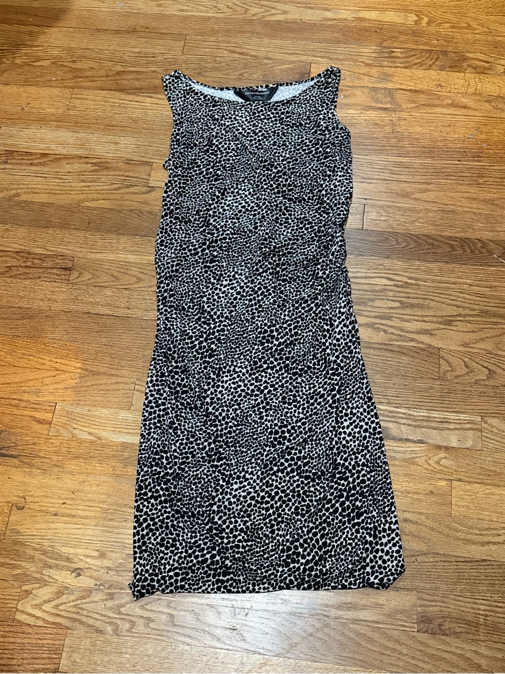 Norma Kamali Sleeveless Black & White Animal Print Dress Size XXL